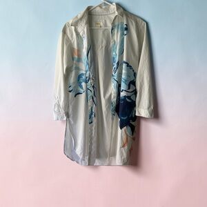 Excellent condition Maeve Longline button down Shirt from Anthropologie